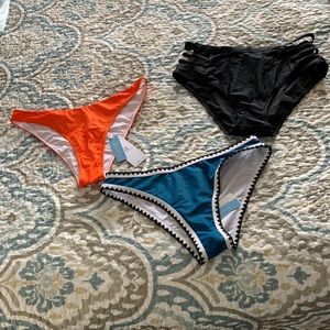 CUPSHE BATHING SUIT BOTTOM BUNDLE (L)